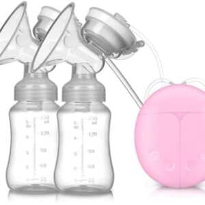 Borstkolf - Dubbel Elektrische Borstkolf - Borstkolf Handsfree - Dubbele borstkolf - 100% BPA-Vrije - Borstpomp -Luxe Comfort Kolfset - 2X Babyfles - 150 ml - Roze