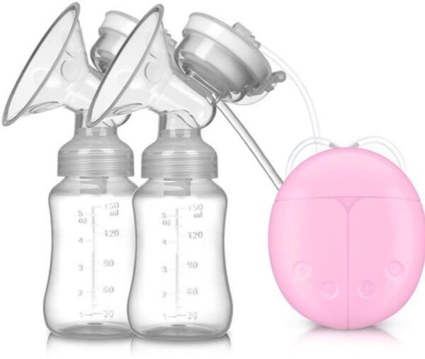 Borstkolf - Dubbel Elektrische Borstkolf - Borstkolf Handsfree - Dubbele borstkolf - 100% BPA-Vrije - Borstpomp -Luxe Comfort Kolfset - 2X Babyfles - 150 ml - Roze