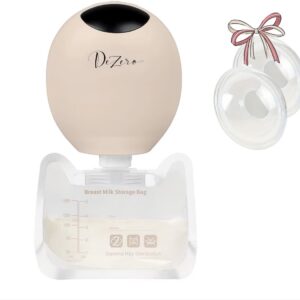 Dezero® Borstkolf - Elektrische Draadloze Borstkolf - Handsfree & Draagbaar – BPA-Vrij – Nitrosamine Vrij - Enkel Borstkolf Met 6 Melkbewaarzakjes - Bewaar Moedermelk Direct - Borstkolf Met 3 Modi & 9 Zuigniveaus - Met 2 Melkspaarder - Roze