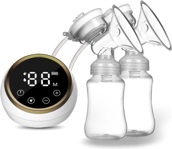 Dual dubbele borstkolf draadloze Elektrische Borstkolf - Oplaadbare Accu Inclusief 2x180 ml Babyfles