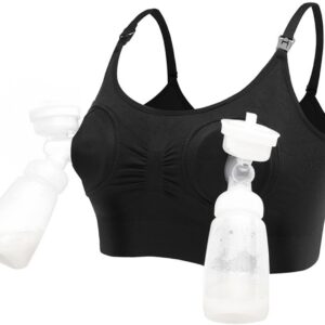 JustValue Borstkolf BH - Maat M - Handsfree Kolfbeha - Voedingsbh - Kolf BH - Zwart