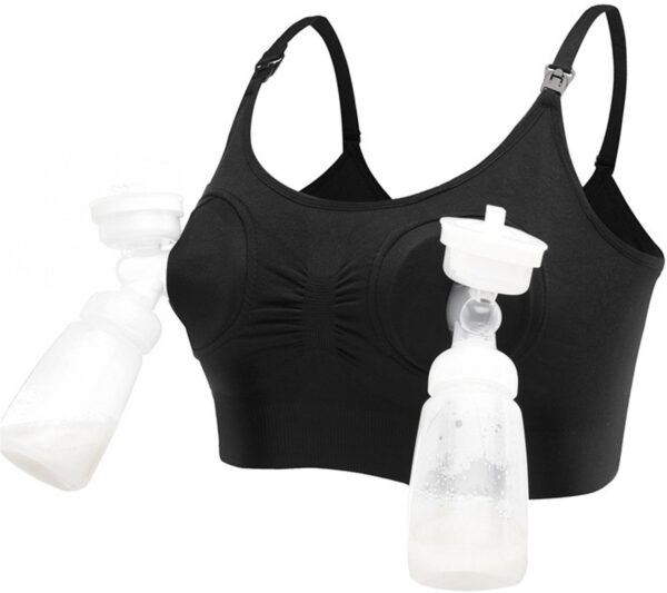 JustValue Borstkolf BH - Maat M - Handsfree Kolfbeha - Voedingsbh - Kolf BH - Zwart
