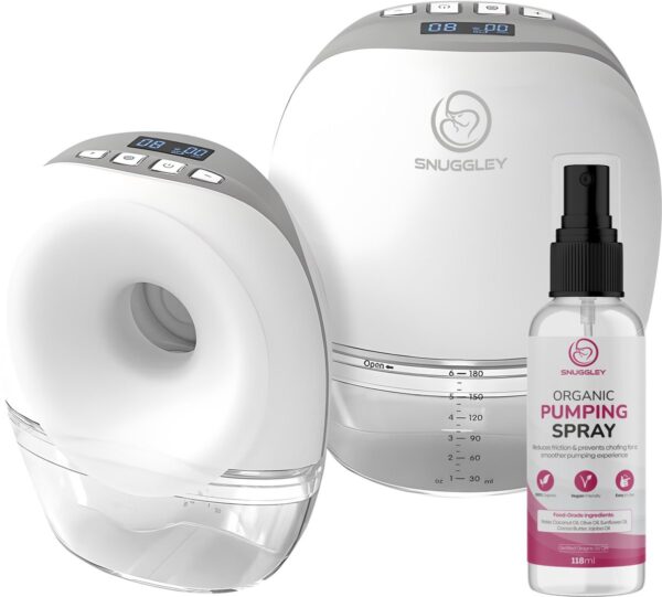 Snuggley Elektrische Draadloze Borstkolf – Handsfree & Draagbaar – Incl. 60 Melk Bewaarzakjes & Borstkolf Spray - BPA-Vrij – Dubbele Borstkolf – Met 2 E-Books