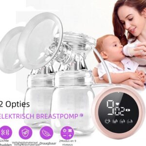 Dubbele Borstkolf -BPA-Vrij -elektrische borstkolf-Twee modi-Losse Set - Comfortabele Siliconen Kussens- Roze