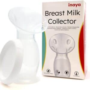 Inaya® - Borstkolf - Handkolf - Kolf - Zuignap onderzijde - 90 ML – BPA vrij - Natuurlijk siliconen - Lekschalen - Borstvoeding - Incl Gratis Kolfschema