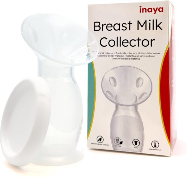 Inaya® - Borstkolf - Handkolf - Kolf - Zuignap onderzijde - 90 ML – BPA vrij - Natuurlijk siliconen - Lekschalen - Borstvoeding - Incl Gratis Kolfschema