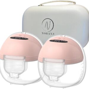 Norana handsfree borstkolf – Elektrische borstkolf - Stil & Krachtig – BPA-vrij – Dubbele Elektrische Kolf – Inclusief Opbergtas - Roze