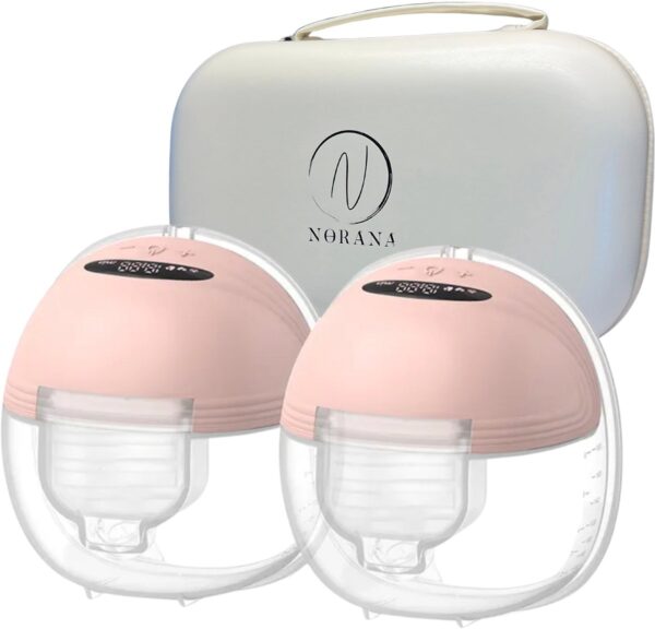 Norana handsfree borstkolf – Elektrische borstkolf - Stil & Krachtig – BPA-vrij – Dubbele Elektrische Kolf – Inclusief Opbergtas - Roze