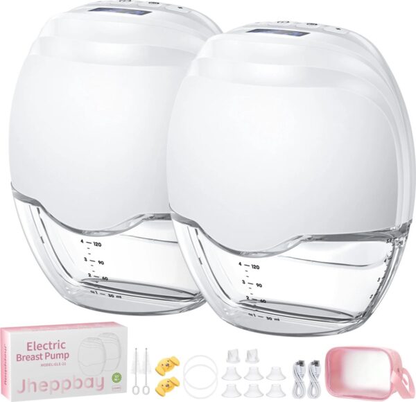 Collox Elektrische borstkolf - Handsfree & Draagbaar - Dubbele borstkolf - 3 modi & 12 zuigniveaus - BPA-vrij - Anti-lek - Inclusief tas - Wit