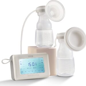 VEVOR Elektrische Dubbele Borstkolf – 9.45 W – 180 ml PP Melkfles – 4 Modi en 9/15 Niveaus – Geschikt voor Borstvoeding onderweg