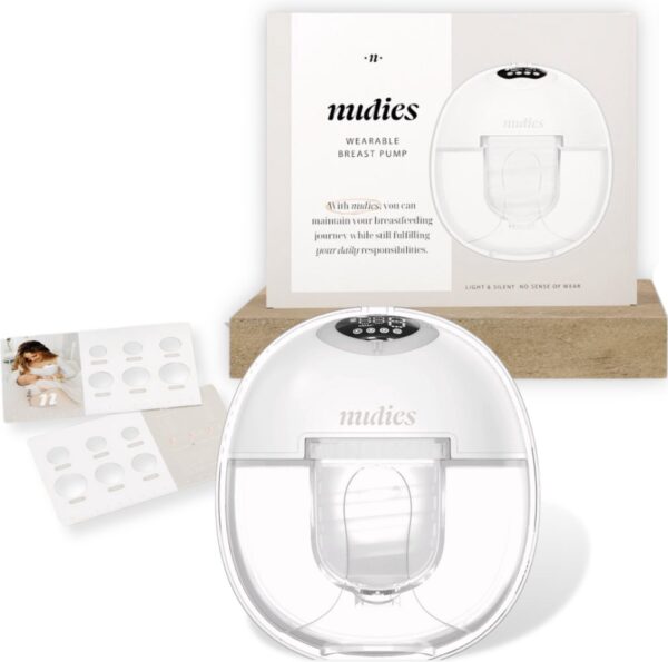 Nudies Pump™ (enkele) - Nudies handsfree borstkolf - Draagbare Automatisch and Handsfree borstkolf - Elektrische borstkolf voor thuis en op reis - Draadloze elektrische borstkolf met 4 modi, LED-display, 180ml, BPA vrij