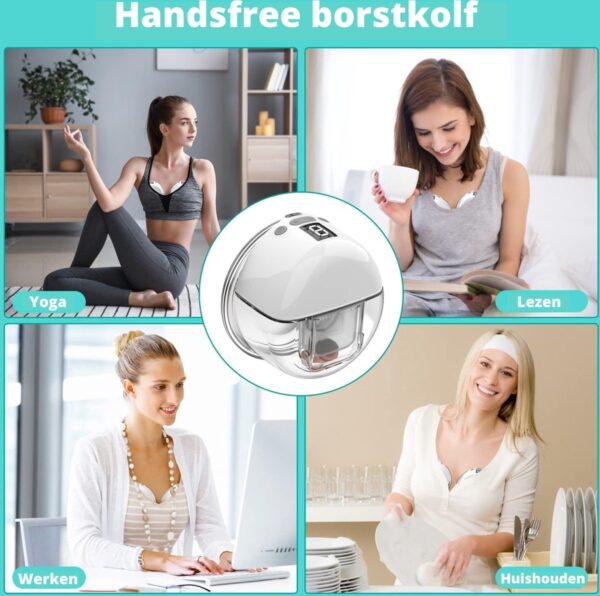 Borstkolf - elektrische - handsfree - 4 modus - 9 levels 16-24 mm flens