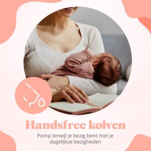 Evite Elektrische Borstkolf Semi – Handsfree & Draagbaar – BPA-Vrij – Dubbele Borstkolf – Met E-book - Wit