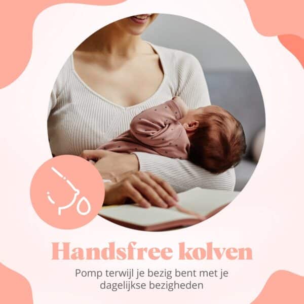 Evite Elektrische Borstkolf Semi – Handsfree & Draagbaar – BPA-Vrij – Dubbele Borstkolf – Met E-book - Wit