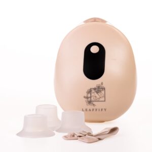 Leaffify Borstkolf – Handsfree, Draagbare Smart Borstkolf met Licht, 3 Modi, voor Ingetrokken of Platte Tepels – Stil & Oplaadbaar – Inclusief 4 Tepelinzetten