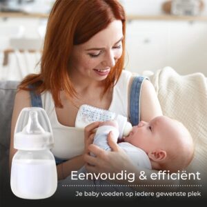 Enkele Elektrische Borstkolf | Kolfapparaat | BPA Vrij | Transparant 150 ml Kolf | Afkolfset | Breast Pump | Borstvoeding Geven Zonder Pomp | Kolf Apparaat met usb input | Moedermelk | Babyvoeding | Verbeterd Model, led verlichting | Hoge Kwaliteit