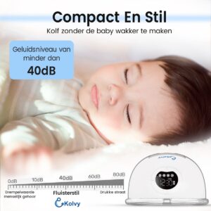 Kolvy® Air Draadloze Elektrische Borstkolf – Inclusief Kolftas (Zwart) & Moedermelk Bewaarzakjes – Handsfree & Draagbaar – BPA-Vrij – Dubbele Borstkolf – Met E-book