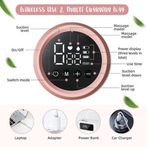 Bedee Elektrische borstkolf met dubbele kop en LED-touchscreen - Dubbelzijdige sterke zuigkracht - 2 standen en 9 niveaus - PP-siliconenmateriaal