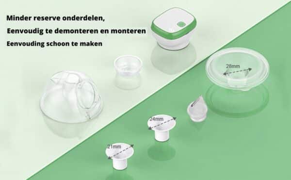 Borstkolf - elektrische - handsfree - 3 modes - draadloos - draagbaar