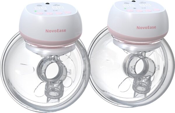 NovoEase Dubbele Elektrische Borstkolf - Draadloos - Handsfree - Super Stil - Compleet met Accessoires