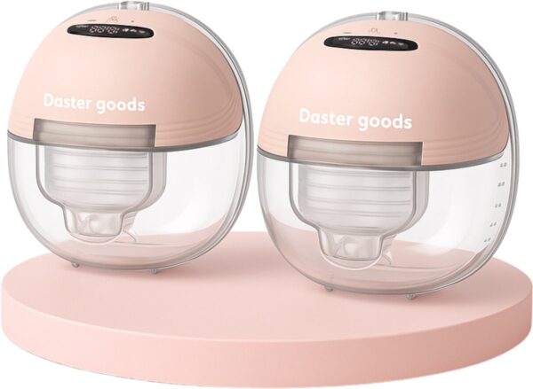 Daster goods® - Elektrische Draadloze Borstkolf PRO - Handsfree & Draagbaar - BPA-vrij - Dubbele Borstkolf - Met E-Book - Gratis 20 Bewaarzakjes - Roze