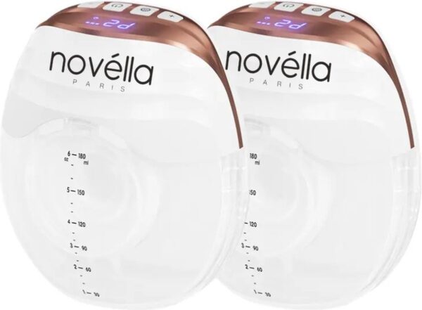 Novella Paris® 2024 BabyCare - Dubbele Handsfree Borstkolf - Elektrische Draadloze Borstkolf – Draagbaar - Dubbele Elektrische handsfree Kolf - Rosé Goud - Handkolf Alternatief - Handsfree Kolfapparaten - Breast Pump - TikTok - BPA Free