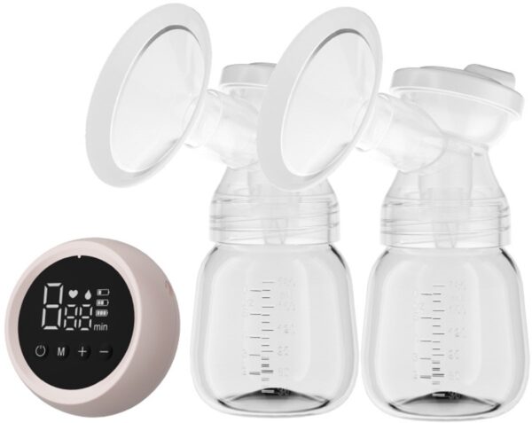 Comfort Elektrische Borstkolf - Dubbel - BPA vrij - -Luxe Comfort Kolfset - 2X Babyfles/Kolf - Borstkolf elektrisch volautomatisch massage borstkolf split LCD dubbelzijdig grote zuigkracht stille borstkolf - 180 ml - Roze