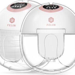 Felin Elektrische Dubbele Draadloze Borstkolf - Handsfree - Batterij - Inclusief 100 Felin Moedermelk Bewaarzakjes - 3 maten Borstschildverkleiners - E-book
