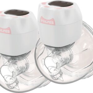 Vulpes Goods® BabyCare - Handsfree Borstkolf - Elektrische Draadloze Borstkolf – Dubbele Elektrische Kolf - Draagbaar - 2 Stuks - Incl. 60 Moedermelkbewaarzakjes, Borstvoeding informatie, Reistas & Borstschildverkleiners