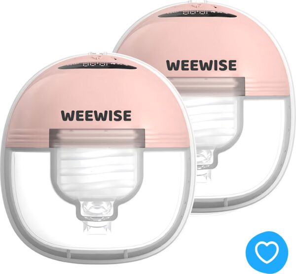 Weewise Milk Elektrische Draadloze Borstkolf - Borstkolf- Elektrische Borstkolf – Handsfree Borstkolf – Borstkolf Electrisch Set – Draadloze Borstkolf – Breast Pump – Draagbaar – Handsfree & Draagbaar – BPA-Vrij – Dubbele Borstkolf – Incl. 4 maten
