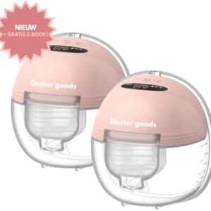 Daster goods® - Elektrische Draadloze Borstkolf PRO - Handsfree & Draagbaar - BPA-vrij - Dubbele Borstkolf - Met E-Book - Gratis 20 Bewaarzakjes - Roze