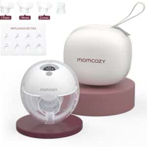Momcozy M5 Handsfree Borstkolf - 1 stuk - Inclusief verschillende borstschild inserts - Extra stil en compact - Elektrisch - Grijs