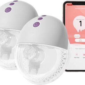 3Babies® Elektrische Borstkolf – Handsfree Borstkolf Slim – Draadloos en Draagbaar – Dubbele Borstkolf – BPA-vrij – Stil en compact – Met App