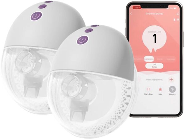 3Babies® Elektrische Borstkolf – Handsfree Borstkolf Slim – Draadloos en Draagbaar – Dubbele Borstkolf – BPA-vrij – Stil en compact – Met App