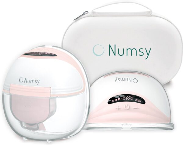 Numsy Elektrische Draadloze Borstkolf - Handsfree - BPA Vrij - Dubbele Borstkolf - Met Opbergtas