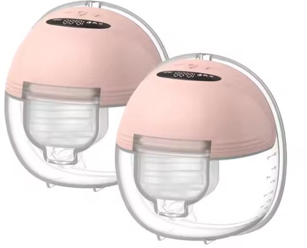 Elektrische - 2 stuks - draadloze - borstkolf - handsfree draagbaar met timer makkelijkschoon te maken in gebruik dubbele borstkolf - bpa vrij - roze