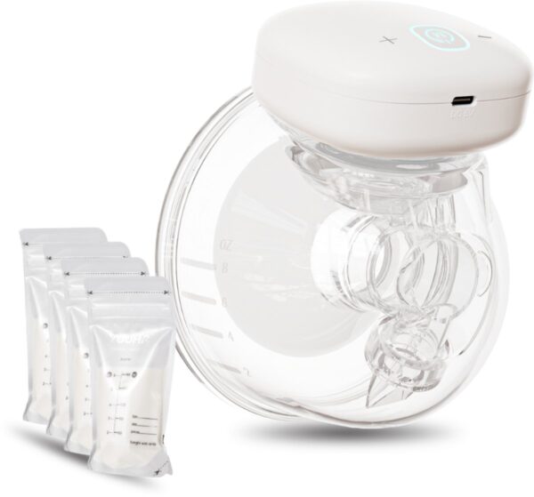Youha Elektrische Draadloze Borstkolf Gen 1 - Handmatig bedienbaar - BPA-vrij - Handsfree - Maat: 24mm - Inclusief E-book - Enkele kolf - Handsfree & Draagbaar - Inclusief 50 bewaarzakjes voor moedermelk