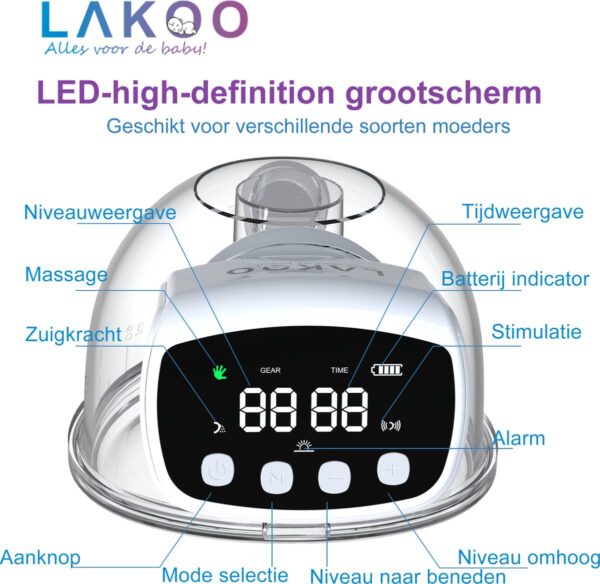 LAKOO Pro 1 Borstkolf - Draadloze Elektrische - Hansfree - borstkolven