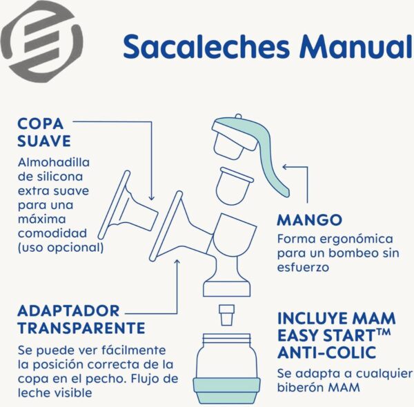 Equivera Handkolf - Kolfapparaat - Borstkolf - Borstkolf Zonder Stroom - Borstkolf Handmatig - Breast Pump