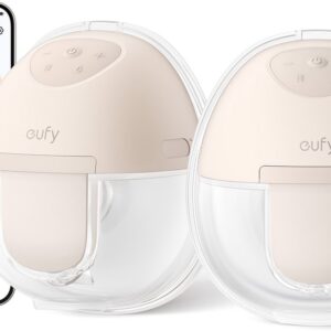 Eufy Draagbare Borstkolf Breast Pump E10, Handsfree Elektrische Borstkolf met App-bediening, Gepersonaliseerd Slim Ritme, Ziekenhuiskwaliteit Zuigkracht voor Meer Melk, Draagbaar, Lekvrij & Ultra-Stil