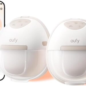 eufy Heated Wearable Breast Pump E20, 3 warmtestanden, handsfree borstkolf met HeatFlow™, geoptimaliseerd ritme via app, zuigkracht van ziekenhuiskwaliteit, lekvrij, slank en stil voor gebruik in de beha