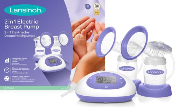 Lansinoh - Dubbele Elektrische 2-in-1 Borstkolf