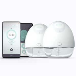 Elvie Pump Dubbele Elektrische Borstkolf - Draagbaar - Hands-free - Geluidsloos - Incl. 4 flessen