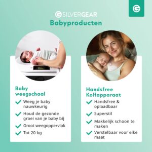 Handsfree Borstkolf 2x Combideal - Elektrisch - Draadloze - 9 Standen - 2 Modes - 3 Maten - Kolfapparaten - BPA-Vrij - Borstvoeding - Baby Spullen - Breast Pump Electric - Met Accessoires Opvangbeker 180ml, BH Gesp - Moedermelk - Wit - Silvergear