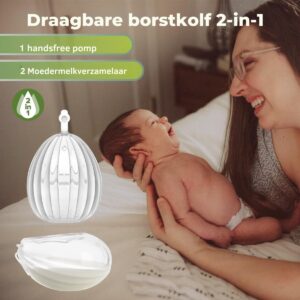 Goodivery® - Handmatige borstkolf voor borstvoeding - 4 oz/100 ml en draagbare handmatige borstkolf met schaal 2,5 oz/75 ml Combo - voedselveilige siliconen
