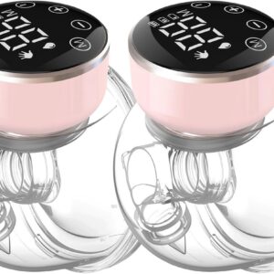 Cuhostki - 2 Stuks - Draadloze Elektrische Borstkolf - Draagbare Borstkolf - Handsfree Borstkolf - Roze Borstkolf - Siliconen - 3 Modi - 9 Niveaus - 1200mAh - Anti-Lek - Lage Geluidniveau