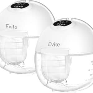 Evite Elektrische Draadloze Borstkolf Maxi – Handsfree & Draagbaar – BPA-Vrij – Dubbele Borstkolf – Met E-book - Wit