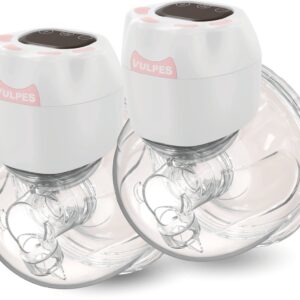 Vulpes Goods® BabyCare - Handsfree Borstkolf - Elektrische Draadloze Borstkolf – Dubbele Elektrische Kolf - Draagbaar - 2 Stuks - Incl. 60 Moedermelkbewaarzakjes, Borstvoeding informatie, Reistas & Borstschildverkleiners