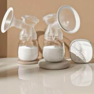 Kay3 - Elektrische dubbele borstkolf met 2x180 ml babyfles- 3 modus met 9 snelheden - Accu