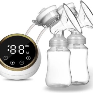 Dual dubbele borstkolf draadloze Elektrische Borstkolf - Oplaadbare Accu Inclusief 2x180 ml Babyfles